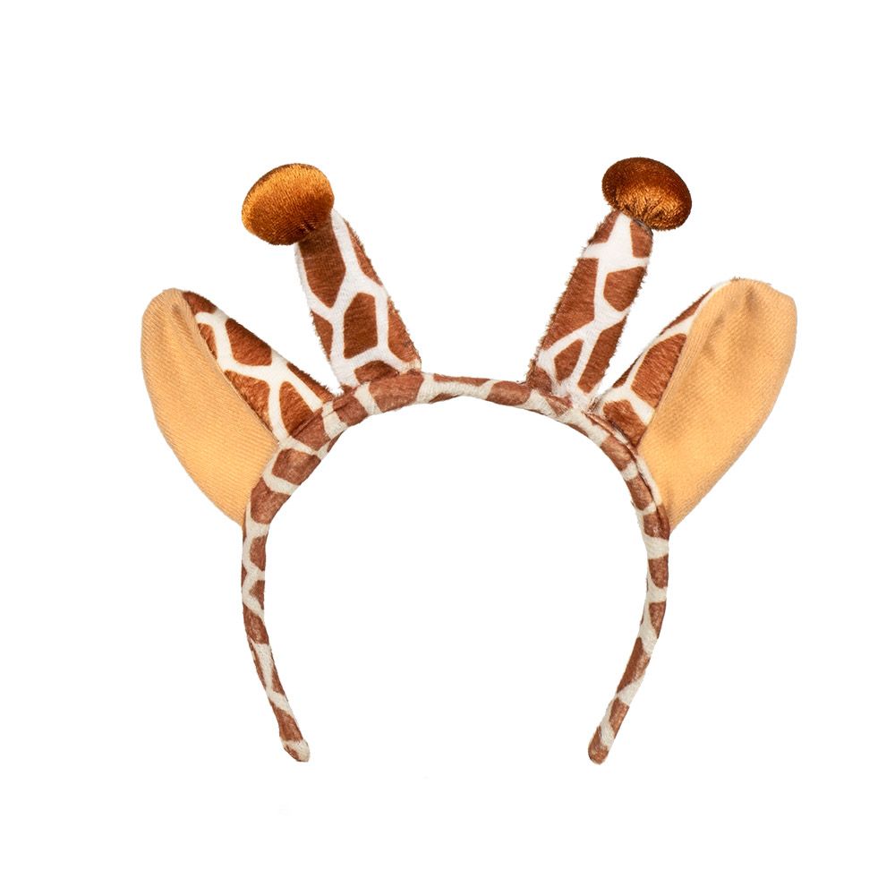 Normaal gesproken renderen Poort Diadeem Set Giraffe met Staart Bruin - Ooms Feestwinkel