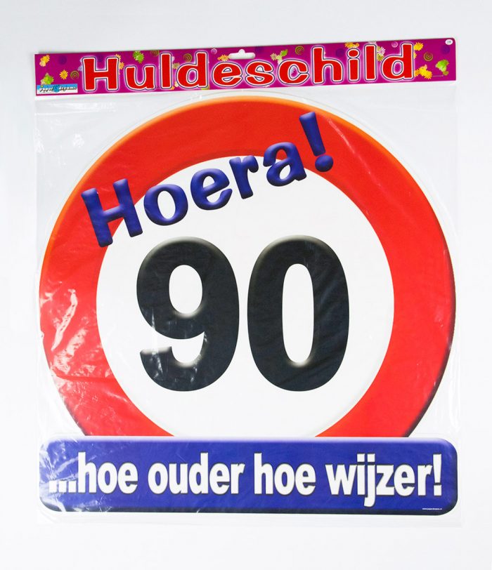 Huldeschild Verkeersbord 90 jaar