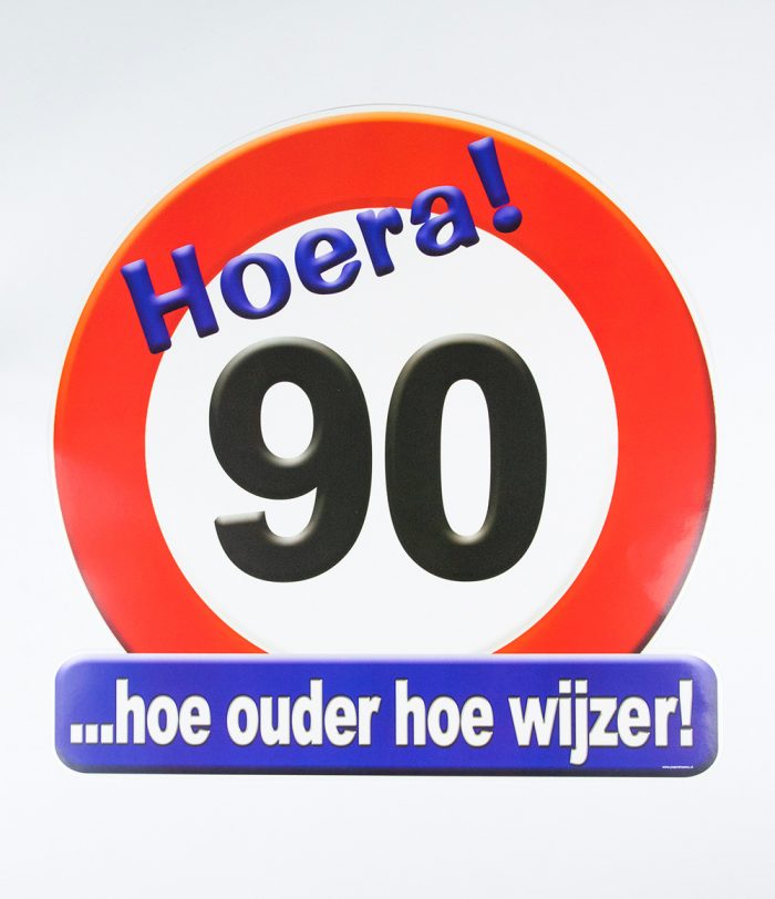 Huldeschild Verkeersbord 90 jaar