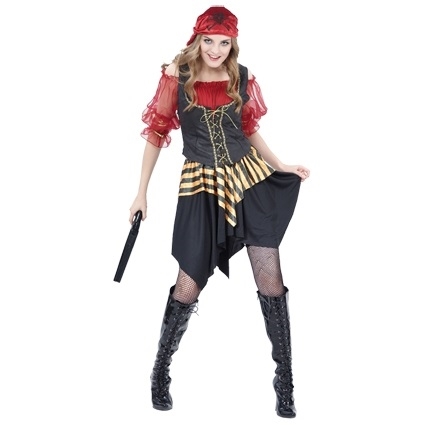 Jurk Piraat Luxe Dames One Size