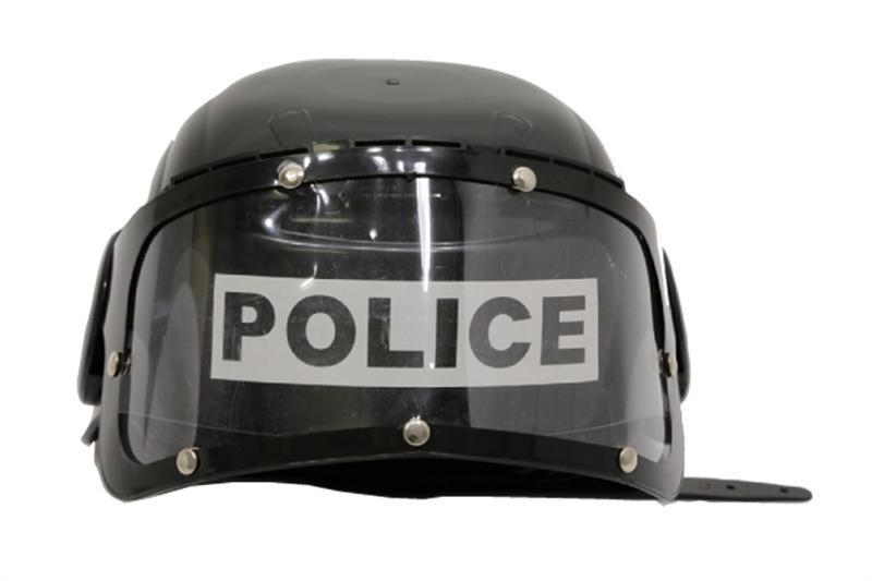 vervorming vertrekken Rafflesia Arnoldi Politie Helm Zwart Kinder - Ooms Feestwinkel
