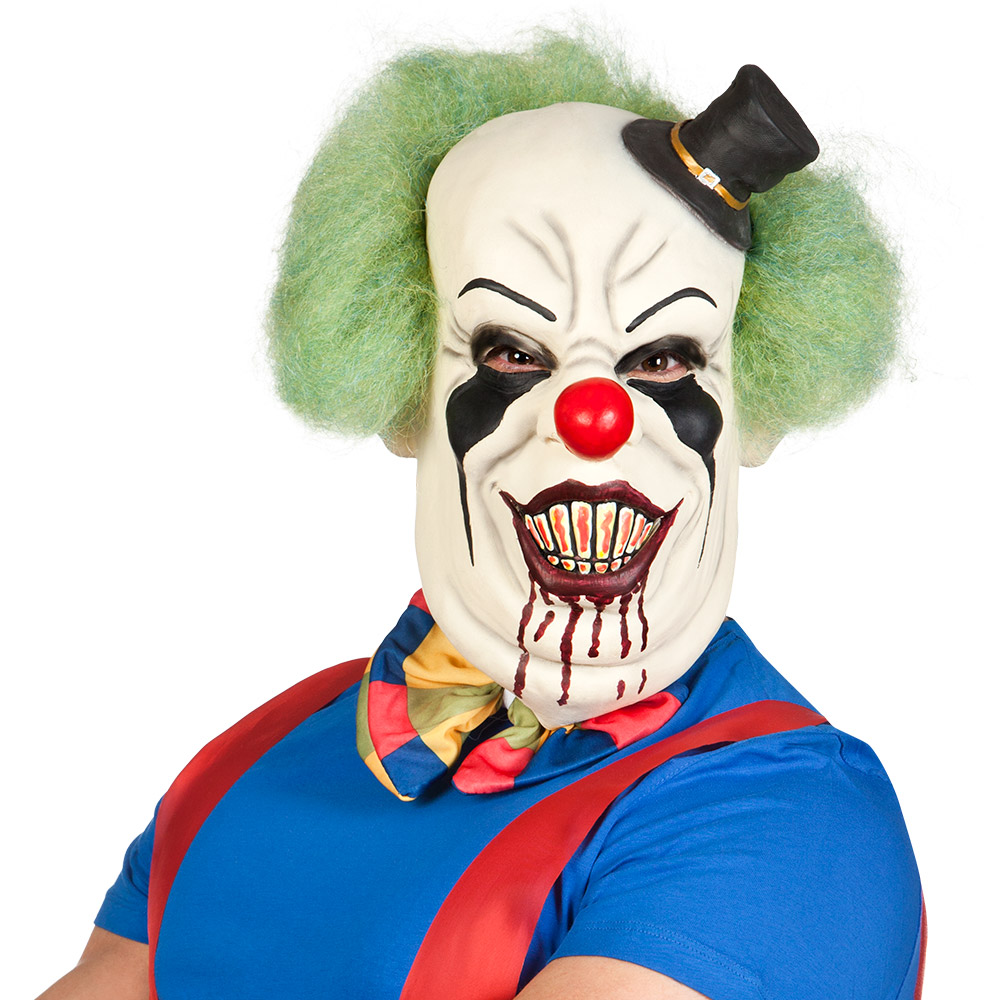 speelgoed Landschap Komst Rubber Masker Horror Clown Luxe - Ooms Feestwinkel