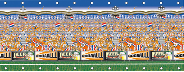 Speed Decor Voetbal Oranje 1.8x4.8 mtr