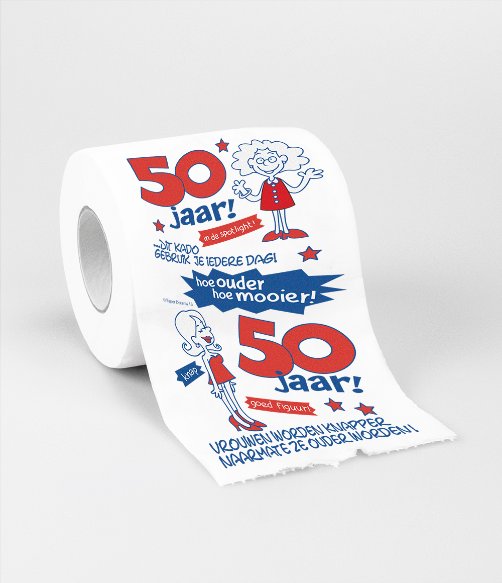 Toiletpapier 50 jaar Vrouw