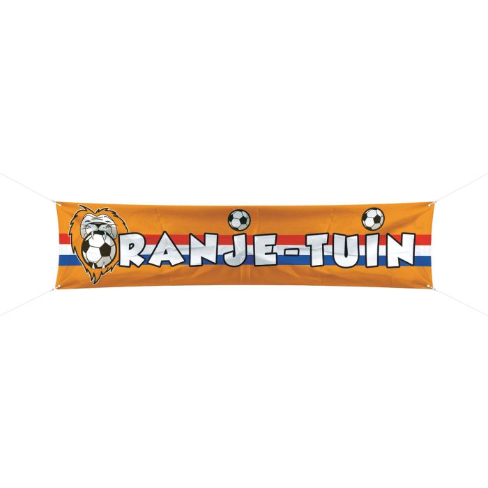 Polyester Banner Oranje Tuin 40x180cm