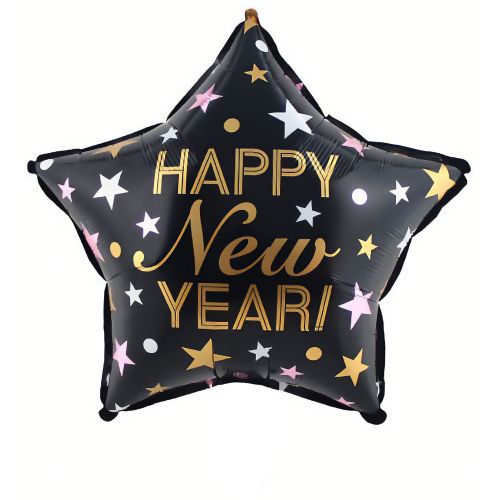 Folieballon Happy New Year Ster 18"