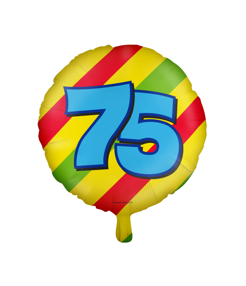 Folieballon Happy 75 Jaar 46cm