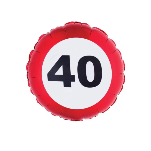 Folieballon Verkeersbord 40