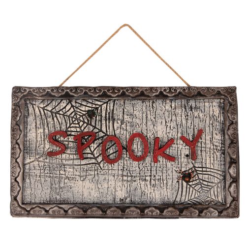 Deco Bord "SPOOKY" Licht, Geluid en Beweging