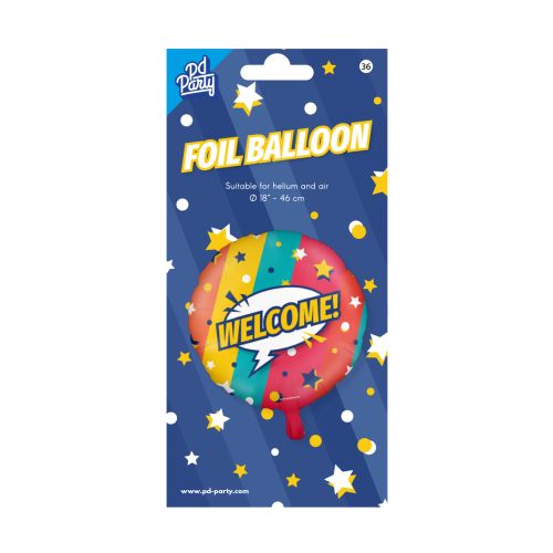 Folieballon Cartoon Welcome! 46cm