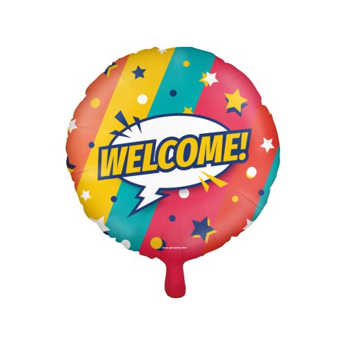 Folieballon Cartoon Welcome! 46cm