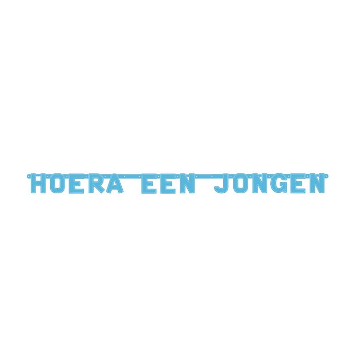 Letterslinger "Hoera een Jongen" Blauw