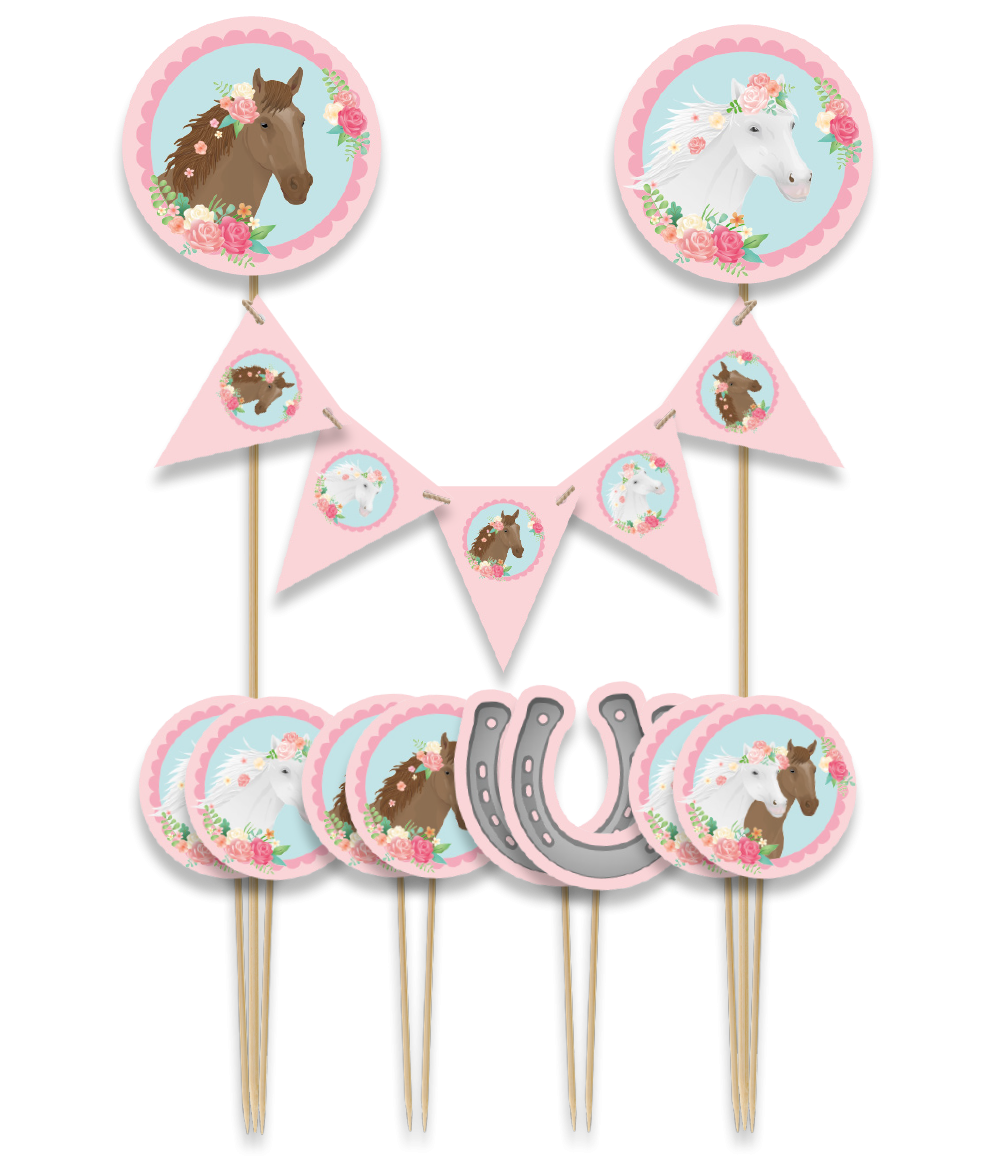 Cake Decoratie Set Paarden