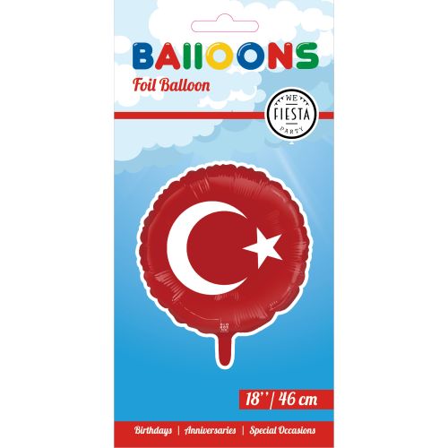 Folieballon Turkse Vlag 46cm