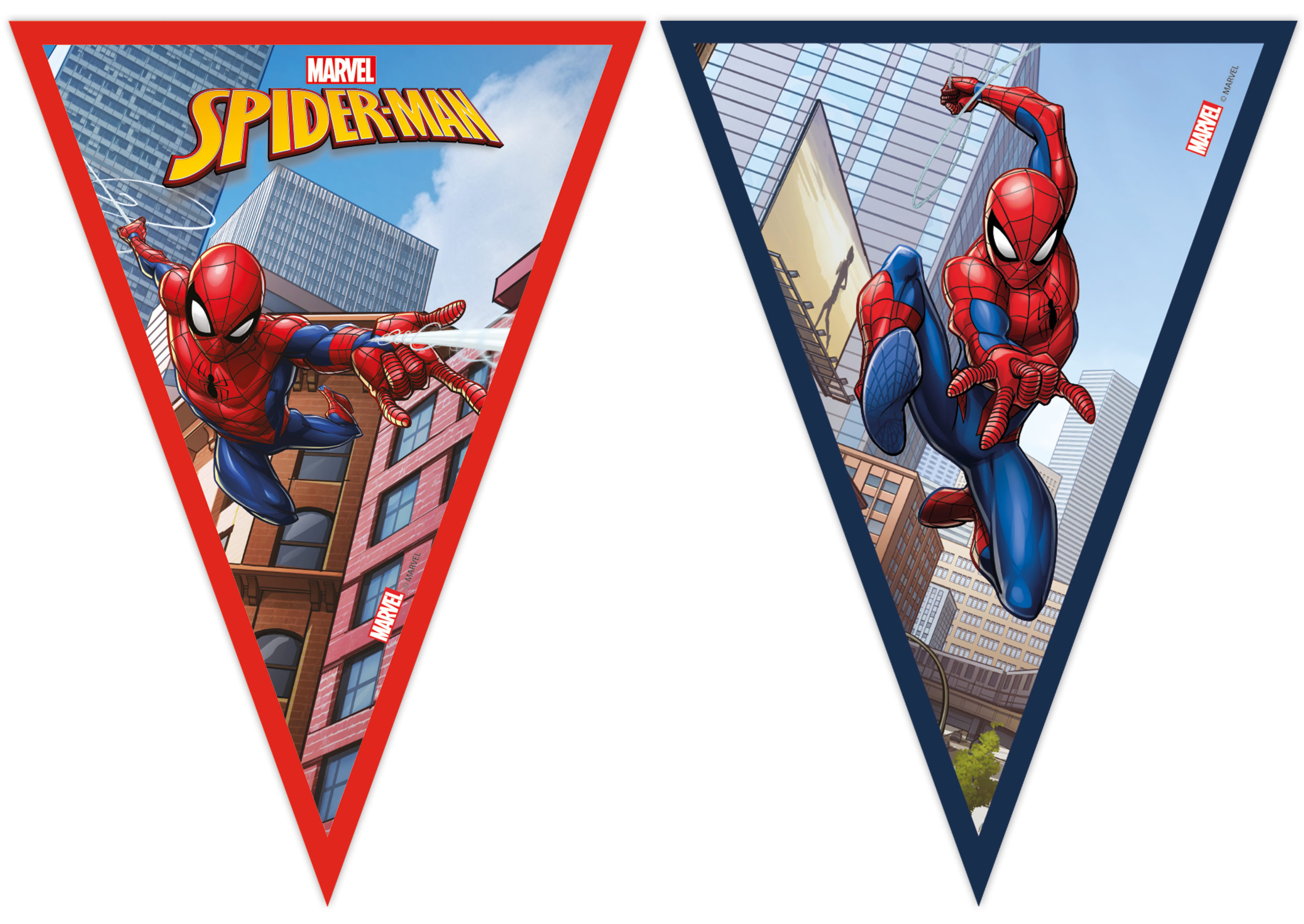 2.3m Papieren Vlaggenlijn Spiderman FSC