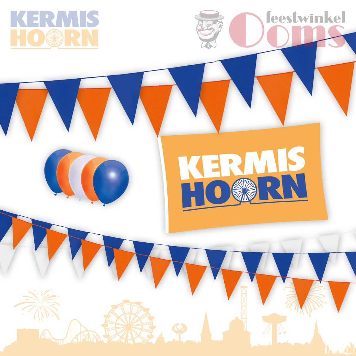 Versiering Pakket Kermis Hoorn XL