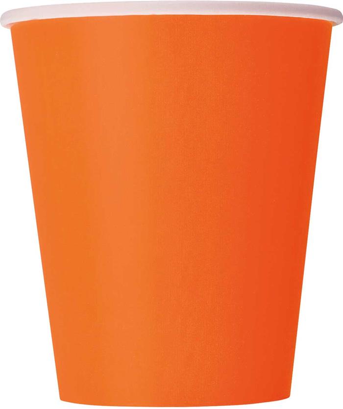 Bekers Uni Oranje 270ml 14stuks