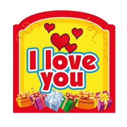 Champagnefles Sticker ''I Love You''