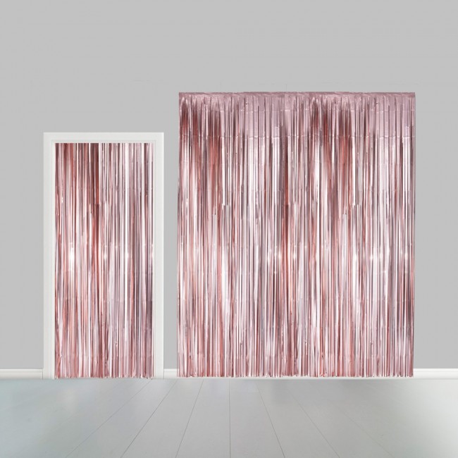 Deurgordijn Folie Uni Roségoud 100x240cm