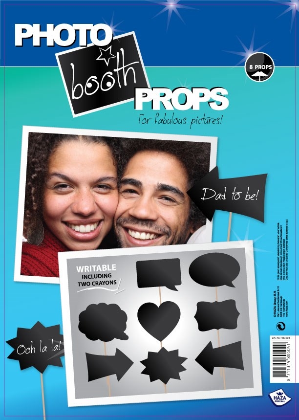 Foto Kit Party Props Beschrijfbaar 8stuks