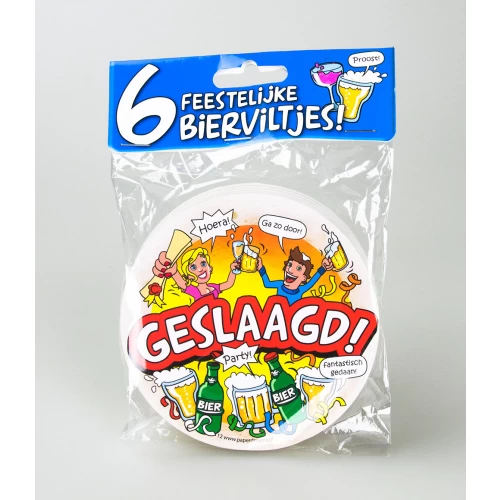 Bierviltjes Geslaagd 6stuks