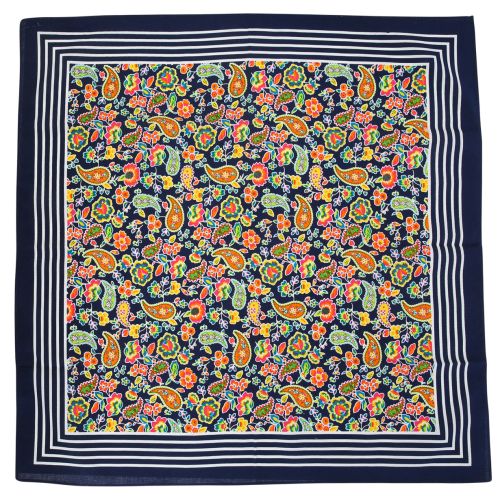 Boerenzakdoek Paisley Donker Blauw 55x55cm