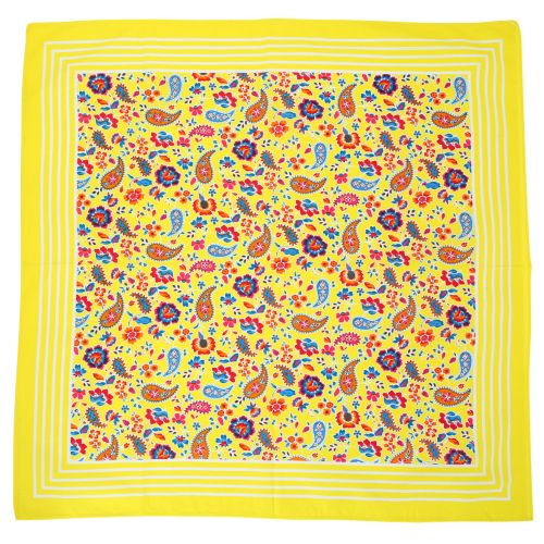 Boerenzakdoek Paisley Geel 55x55cm