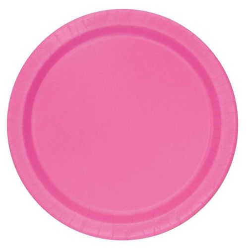 Bordjes Uni Roze 23cm 16stuks