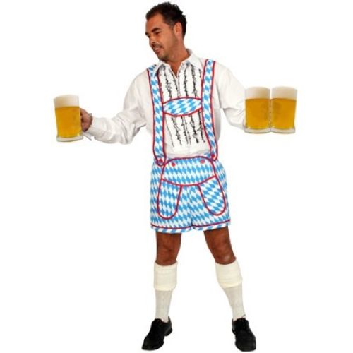 Broek Oktoberfest Blauw/Wit Heren