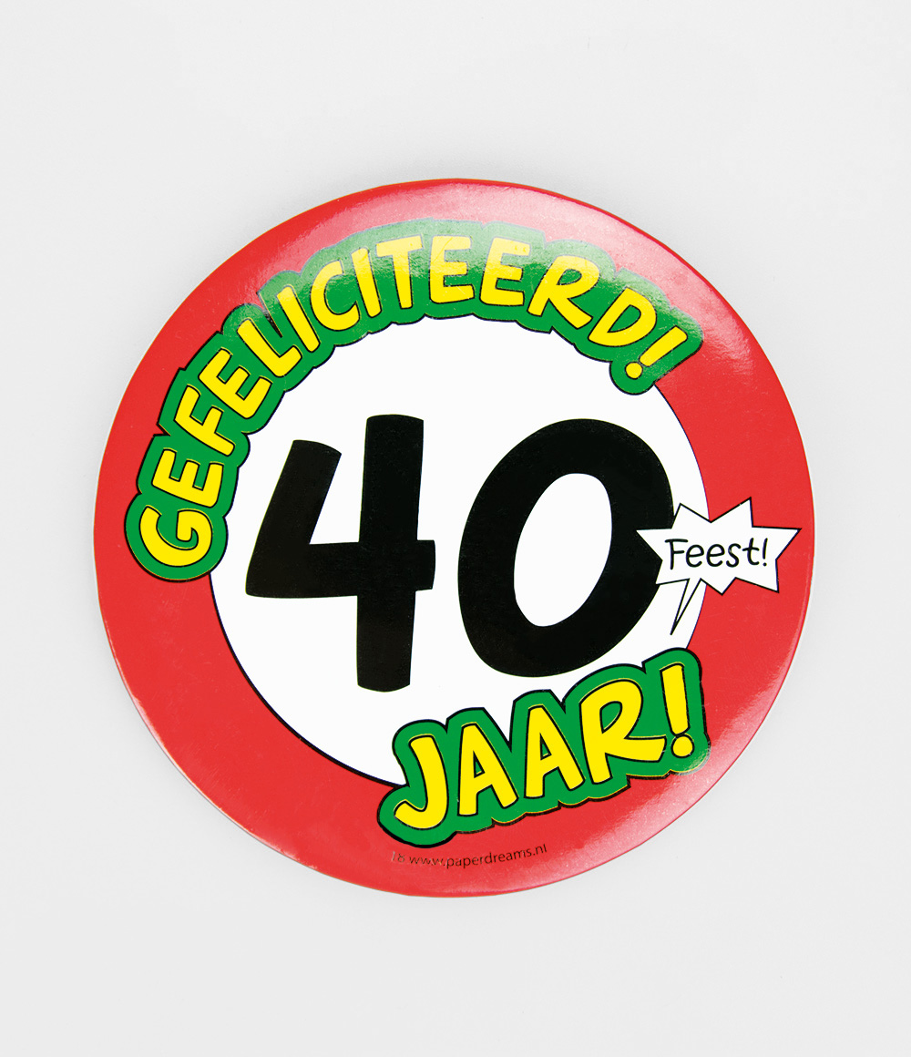 Button XL 40 jaar