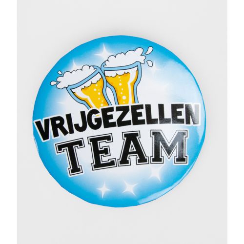 Button XL Vrijgezellen Team Blauw