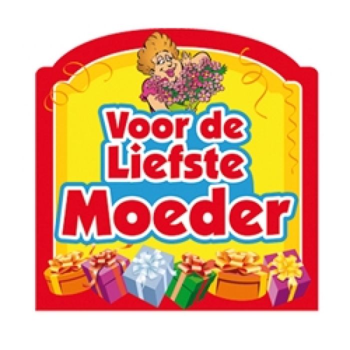 Champagnefles Sticker ''Voor de Liefste Moeder''