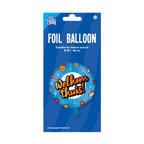 Folieballon Cartoon "Welkom Thuis" 46cm