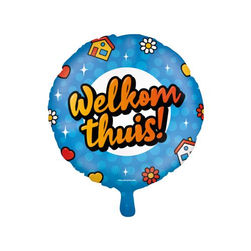 Folieballon Cartoon "Welkom Thuis" 46cm