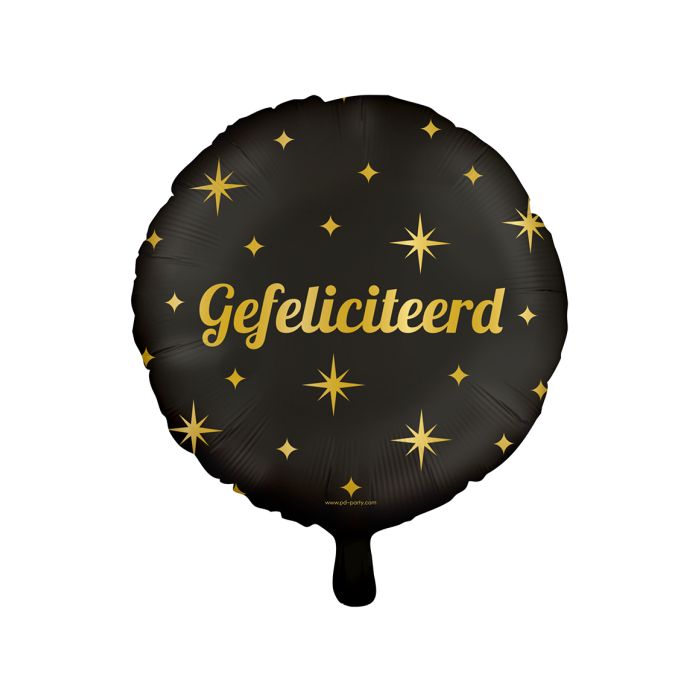 Folieballon Classy "Gefeliciteerd" 46cm