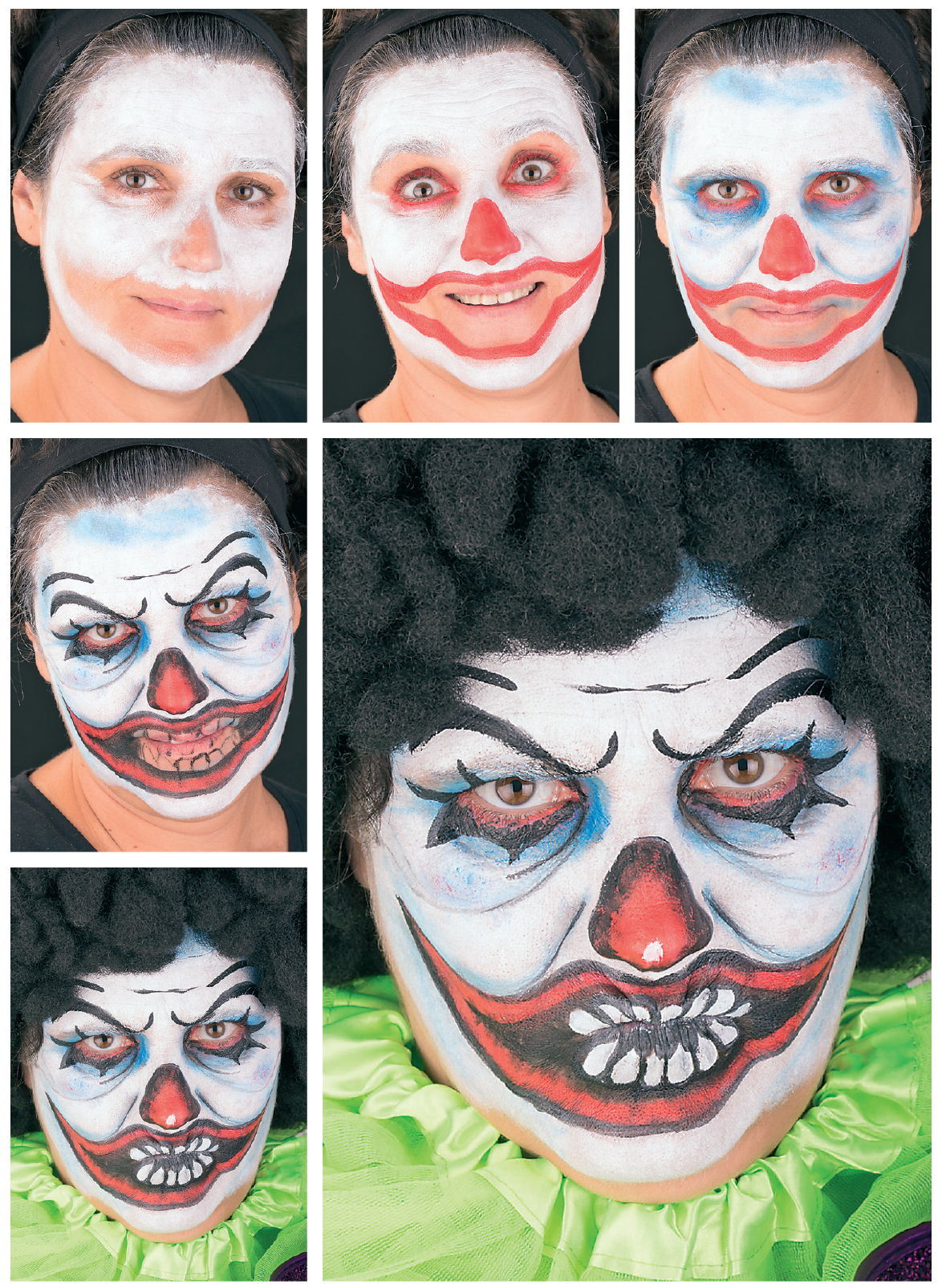 Grimas Schminkset Terror Clown 4kleuren