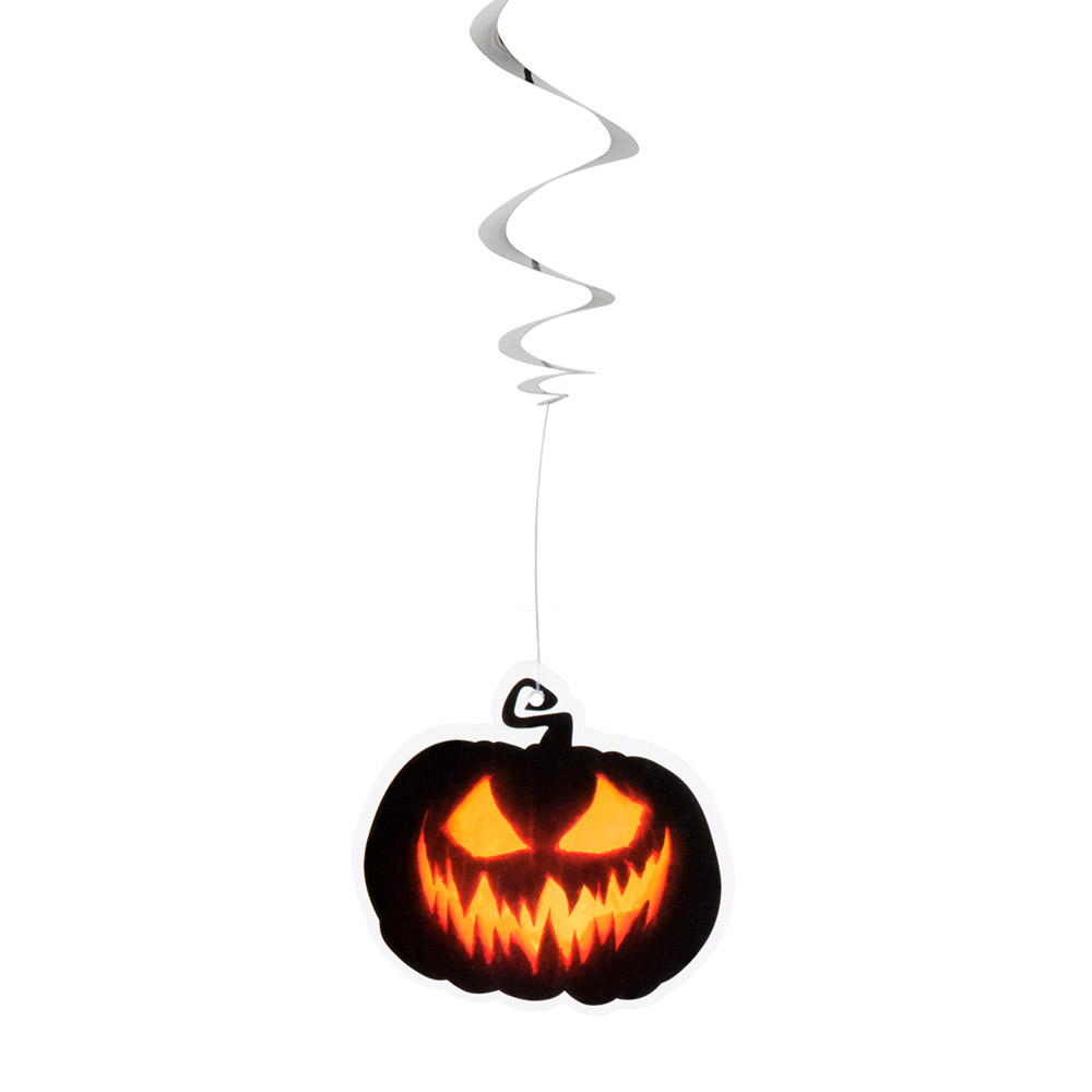 Hangdecoratie Creepy Pumpkin 85cm 2stuks