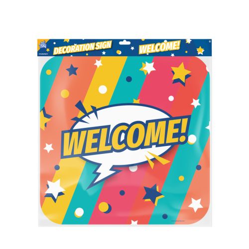 Huldeschild Cartoon Welcome