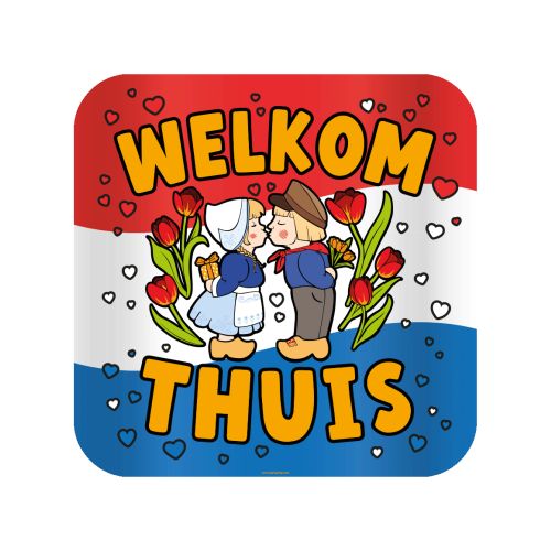 Huldeschild Cartoon Welkom Thuis