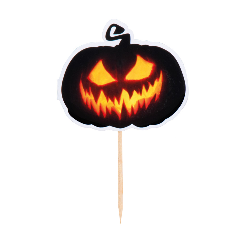 Prikkertjes Creepy Pumpkin 12cm 12stuks