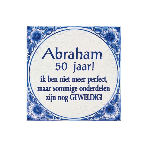 Tegeltje Delfts Blauw - Abraham