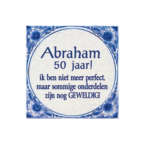 Tegeltje Delfts Blauw - Abraham