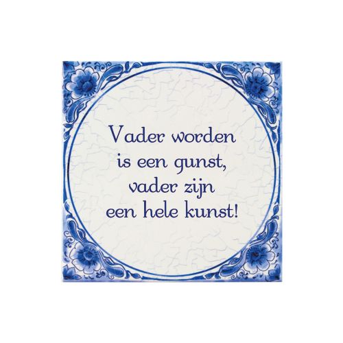 Tegeltje Delfts Blauw - Vader Worden