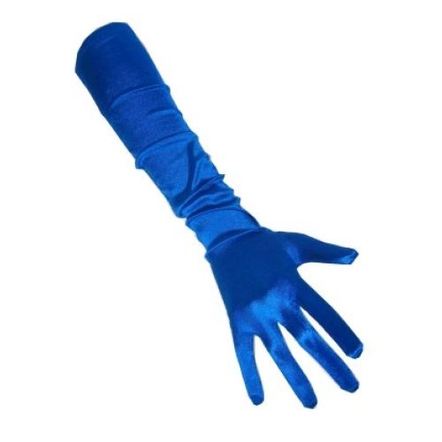 Handschoenen Satijn Cobalt 48cm