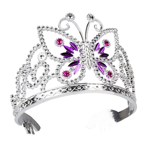 Tiara met Kam Zilver Plastic