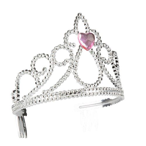 Tiara met Kam Zilver Plastic